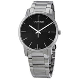 Calvin Klein City Black Dial Silver Steel Strap Watch for Men - K2G2G14C Authentic Buy Shop Now