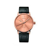 Calvin Klein Post Minimal Rose Gold Dial Black Leather Strap Watch for Men - K7621201 Authentic Buy Shop Now
