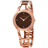 Calvin Klein Class Brown Dial Rose Gold Steel Strap Watch for Women - K6R2362K Authentic Buy Shop Now