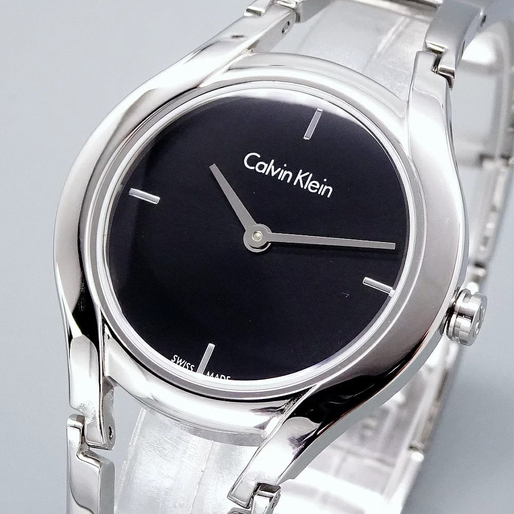 Calvin Klein Class Black Dial Silver Steel Strap Watch for Women - K6R23121 Authentic Buy Shop Now