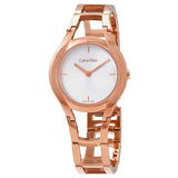 Calvin Klein Class White Dial Rose Gold Steel Strap Watch for Women - K6R23626 Authentic Buy Shop Now