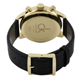 Calvin Klein City Chronograph Silver Dial Black Leather Strap Watch for Men - K2G275C6 Authentic Buy Shop Now