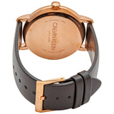 Calvin Klein Posh Silver Dial Brown Leather Strap Watch for Men - K8Q316G6 Authentic Buy Shop Now