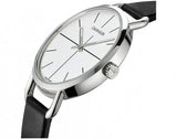 Calvin Klein Posh Silver Dial Black Leather Strap Watch for Men - K8Q311C6 Authentic Buy Shop Now
