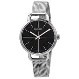 Calvin Klein Even Black Dial Silver Mesh Bracelet Watch for Women - K7B23121 Authentic Buy Shop Now
