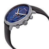 Calvin Klein High Noon Chronograph Blue Dial Black Leather Strap Watch for Men - K8M271CN Authentic Buy Shop Now