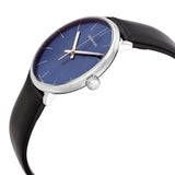 Calvin Klein High Noon Quartz Blue Dial Black Leather Strap Watch for Men - K8M211CN Authentic Buy Shop Now