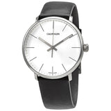 Calvin Klein High Noon Quartz White Dial Black Leather Strap Watch for Men - K8M211C6 Authentic Buy Shop Now