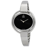 Calvin Klein Impetuous Black Dial Silver Steel Strap Watch for Women - K4F2N111 Authentic Buy Shop Now