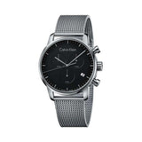 Calvin Klein City Chronograph Black Dial Silver Mesh Bracelet Watch for Men - K2G27121 Authentic Buy Shop Now