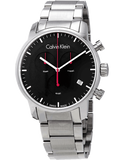 Calvin Klein City Chronograph Black Dial Silver Steel Strap Watch for Men - K2G27141 Authentic Buy Shop Now
