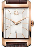 Calvin Klein Window White Dial Brown Leather Strap Watch for Women - K2M23620 Authentic Buy Shop Now