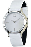 Calvin Klein Skirt White Dial White Leather Strap Watch for Women - K2U231K6 Authentic Buy Shop Now