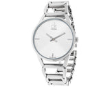 Calvin Klein Stately Silver Dial Silver Steel Strap Watch for Women - K3G2312W Authentic Buy Shop Now