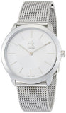 Calvin Klein Minimal White Dial Silver Mesh Bracelet Watch for Men - K3M22126 Authentic Buy Shop Now