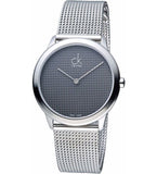 Calvin Klein Minimal Grey Dial Silver Mesh Bracelet Watch for Women - K3M2212X Authentic Buy Shop Now