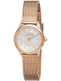 Calvin Klein Minimal White Dial Rose Gold Mesh Bracelet Watch for Women - K3M23626 Authentic Buy Shop Now