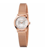Calvin Klein Minimal White Dial Rose Gold Mesh Bracelet Watch for Women - K3M23626 Authentic Buy Shop Now