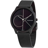 Calvin Klein Minimal Black Dial Black Mesh Bracelet Watch for Men - K3M5145X Authentic Buy Shop Now