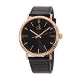 Calvin Klein Surround Black Dial Black Leather Strap Watch for Men - K3W216C1 Authentic Buy Shop Now