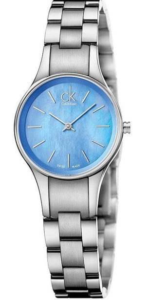 Calvin Klein Simplicity Blue Dial Silver Steel Strap Watch for Women - K432314N Authentic Buy Shop Now