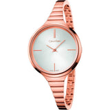 Calvin Klein Lively White Dial Rose Gold Steel Strap Watch for Women - K4U23626 Authentic Buy Shop Now