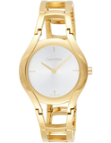 Calvin Klein Class White Dial Gold Steel Strap Watch for Women - K6R23526 Authentic Buy Shop Now