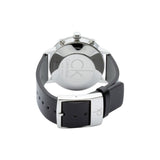 Calvin Klein Post Minimal Chronograph Black Dial Black Leather Strap Watch for Men - K7627107 Authentic Buy Shop Now