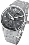 Calvin Klein Post Minimal Chronograph Black Dial Silver Steel Strap Watch for Men - K7627161 Authentic Buy Shop Now