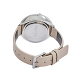 Calvin Klein Rise White Beige Dial Beige Leather Strap Watch for Women - K7A231XH Authentic Buy Shop Now