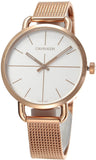 Calvin Klein Even White Dial Rose Gold Mesh Bracelet Watch for Women - K7B23626 Authentic Buy Shop Now