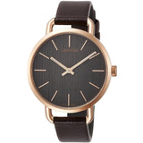 Calvin Klein Even Grey Dial Brown Leather Strap Watch for Women - K7B236G3 Authentic Buy Shop Now