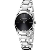 Calvin Klein Dainty Black Dial Silver Steel Strap Watch for Women - K7L23141 Authentic Buy Shop Now