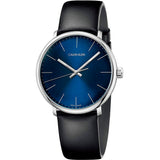 Calvin Klein High Noon Quartz Blue Dial Black Leather Strap Watch for Men - K8M211CN Authentic Buy Shop Now