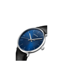 Calvin Klein High Noon Quartz Blue Dial Black Leather Strap Watch for Men - K8M211CN Authentic Buy Shop Now