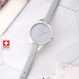 Calvin Klein Rebel Grey Dial Grey Leather Strap Watch for Women - K8P231Q4 Authentic Buy Shop Now