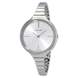 Calvin Klein Lively Silver Dial Silver Steel Strap Watch for Women - K4U23126 Authentic Buy Shop Now