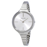 Calvin Klein Lively Silver Dial Silver Steel Strap Watch for Women - K4U23126 Authentic Buy Shop Now