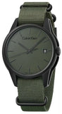 Calvin Klein Tone Green Dial Green NATO Strap Watch for Men - K7K514WL Authentic Buy Shop Now