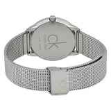Calvin Klein Minimal White Dial Silver Mesh Bracelet Watch for Men - K3M2112Y Authentic Buy Shop Now