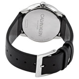 Calvin Klein Minimal Grey Dial Black Leather Strap Watch for Men - K3M221C3 Authentic Buy Shop Now