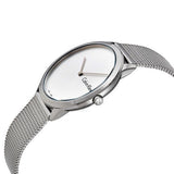 Calvin Klein Minimal Silver Dial Silver Mesh Bracelet Watch for Men - K3M211Y6 Authentic Buy Shop Now