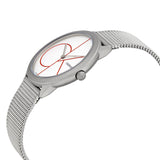 Calvin Klein Minimal White Dial Silver Mesh Bracelet Watch for Women - K3M52152 Authentic Buy Shop Now