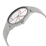 Calvin Klein Minimal White Dial Silver Mesh Bracelet Watch for Men - K3M51152 Authentic Buy Shop Now
