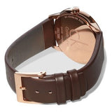 Calvin Klein Minimal White Dial Brown Leather Strap Watch for Men - K3M216G6 Authentic Buy Shop Now