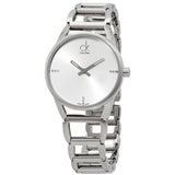 Calvin Klein Stately Silver Dial Silver Steel Strap Watch for Women - K3G2312W Authentic Buy Shop Now