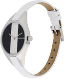 Calvin Klein Rebel White Black Dial White Leather Strap Watch for Women - K8P231L1 Authentic Buy Shop Now