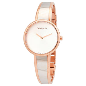 Calvin Klein Seduce Silver Dial Two Tone Steel Strap Watch for Women - K4E2N61Y Authentic Buy Shop Now