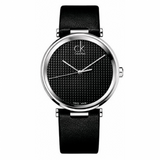 Calvin Klein Sight Black Dial Black Leather Strap Watch for Men - K1S21102 Authentic Buy Shop Now