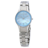 Calvin Klein Simplicity Blue Dial Silver Steel Strap Watch for Women - K432314N Authentic Buy Shop Now